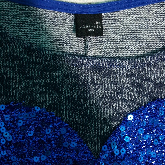 Sparkly Blue Heart Top - Picture 3 of 4